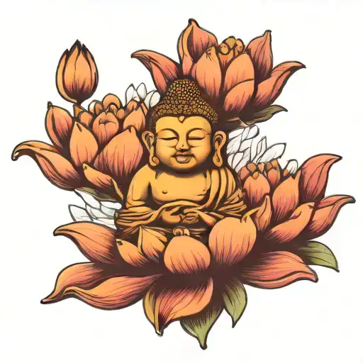 Buddha Lotus Flower Blooming