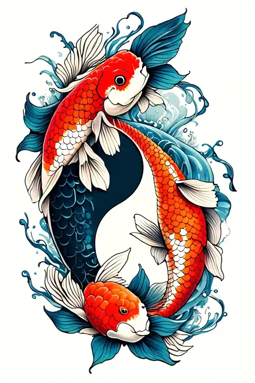 Koi And Yin Yang