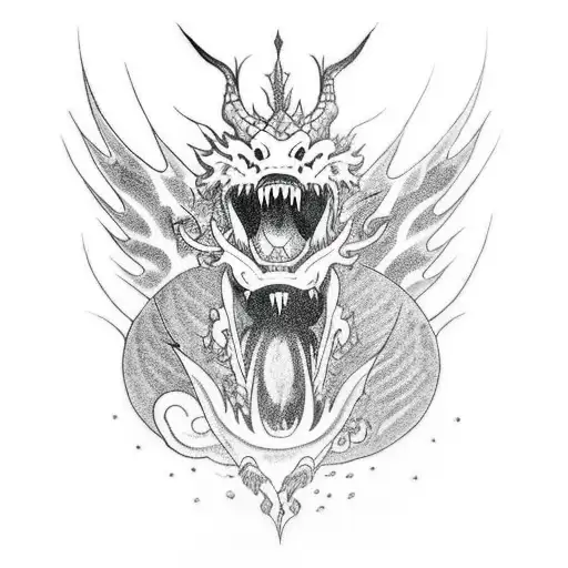 A Fierce Dragon Playing An Esport Video Game