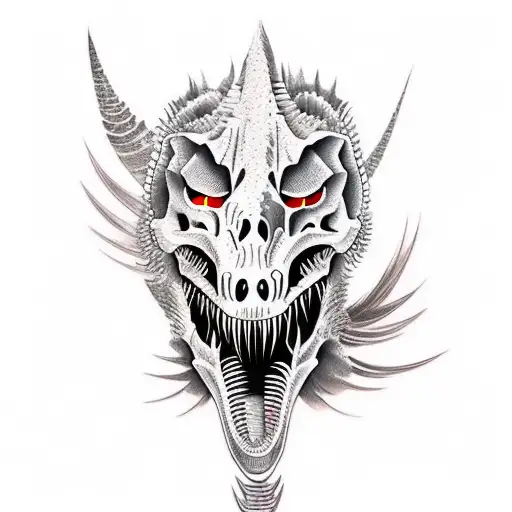 Abstract Dinosaur Skeleton