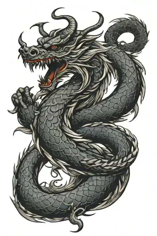 Norse Dragon Intertwined