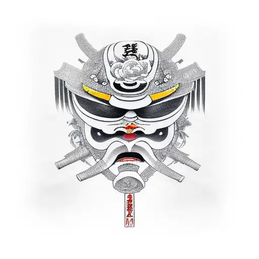 Katana With An Kinetsu Mask