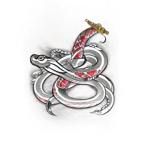 Sword With Snakes And Birds