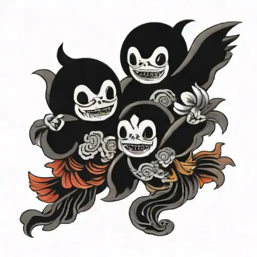 Best Friends Ghosts Flying