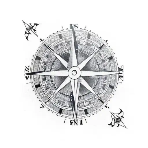 Compass And Koi Fish