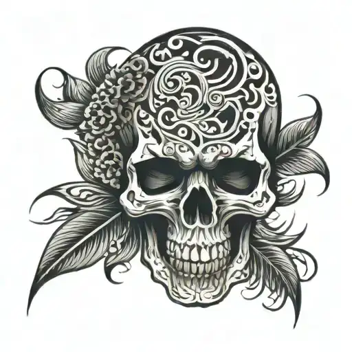 Skull With Tribal
