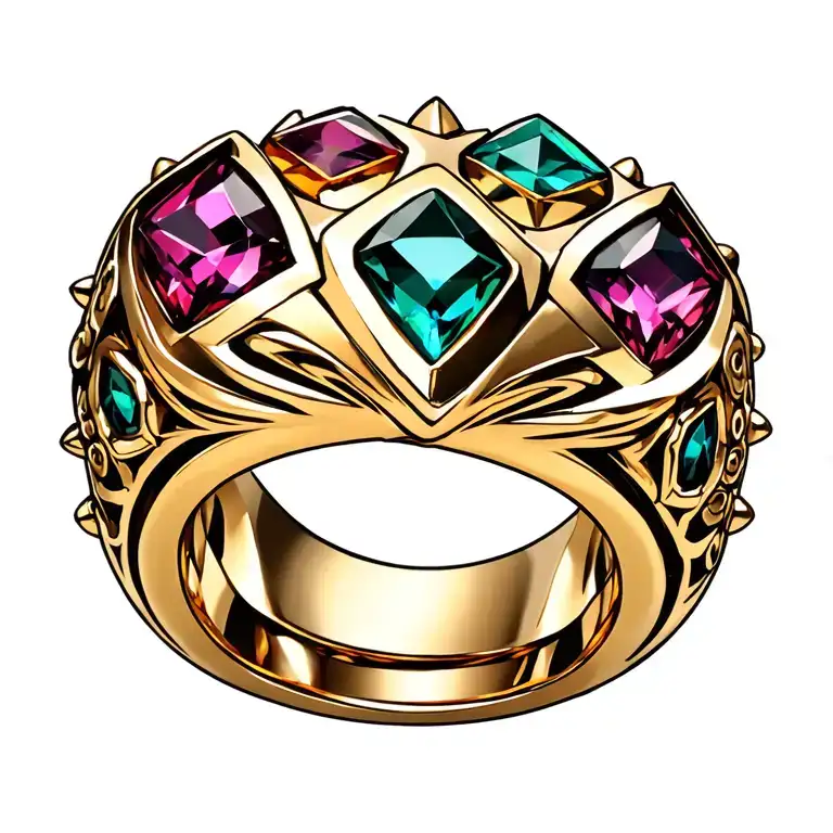 Sonic The Hedgehog Ring With Chaos Emeralds