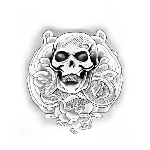 Snakes And Skull