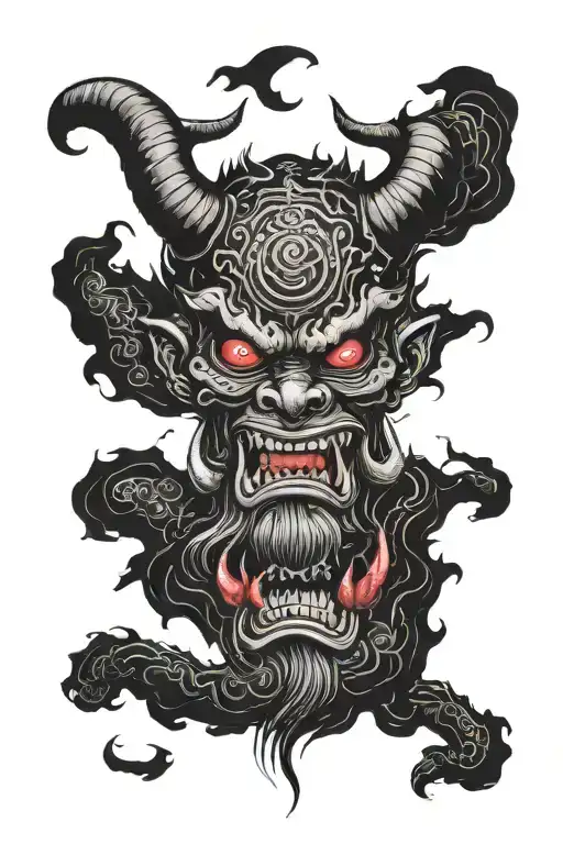 Lovecraftian Demonic Oni Mask