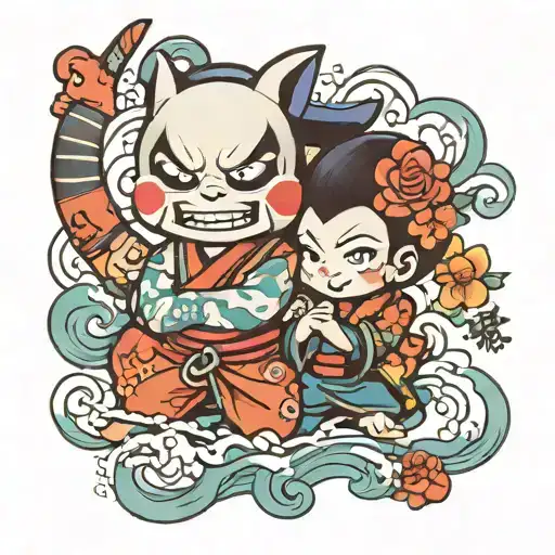 Cartoon Characters Together