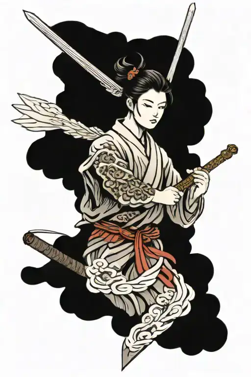 Angel Holding A Sword