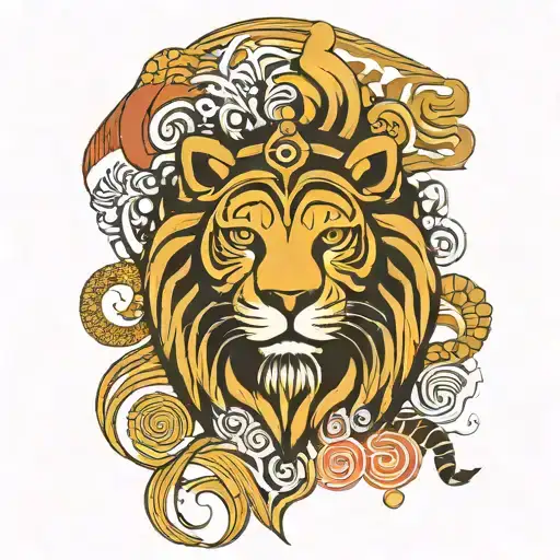 Lion Tiger Eye Of Horus