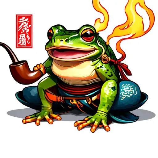 Ronin Frog Smoking A Pipe Chimney Poping