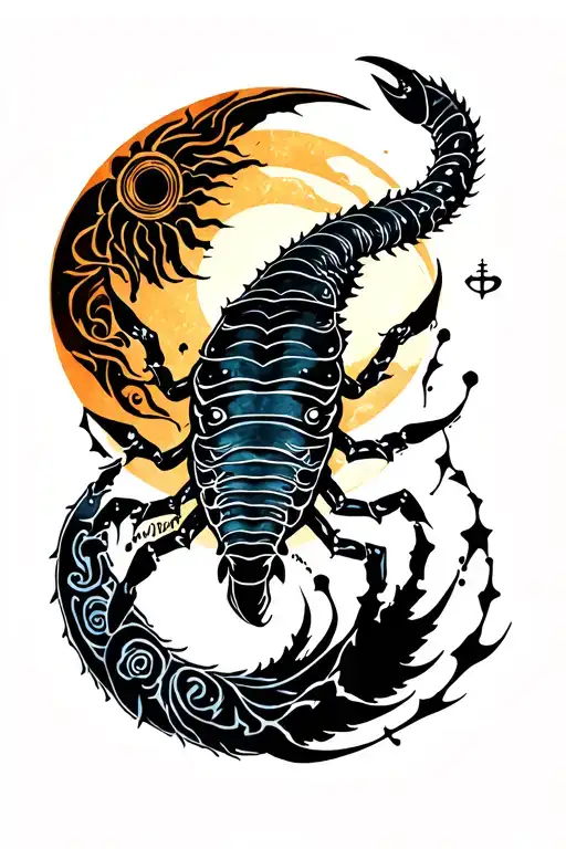 Scorpio Zodiac Sun Moon Tribal