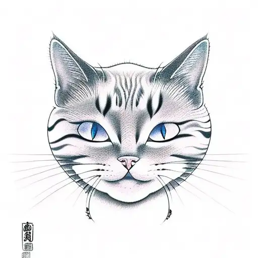 Cats With Moon And Red Clouds Around