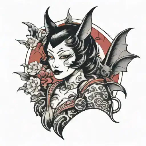 Tattoo Bat Woman