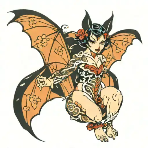 Tattoo Bat Woman