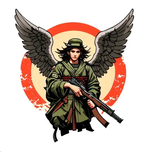 Military Memorial With Angel