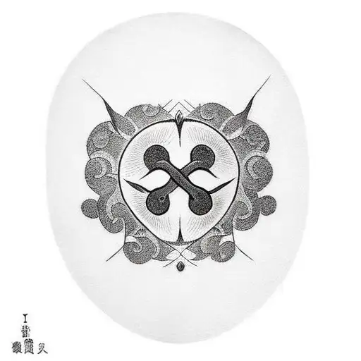 Black Heart With 8 Symbol On Snider