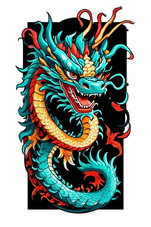 Japanese Dragon With An Omni Mask