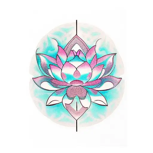 Combine The Elegance Of Roman Numbers With The Beauty Of A Lotus Flower