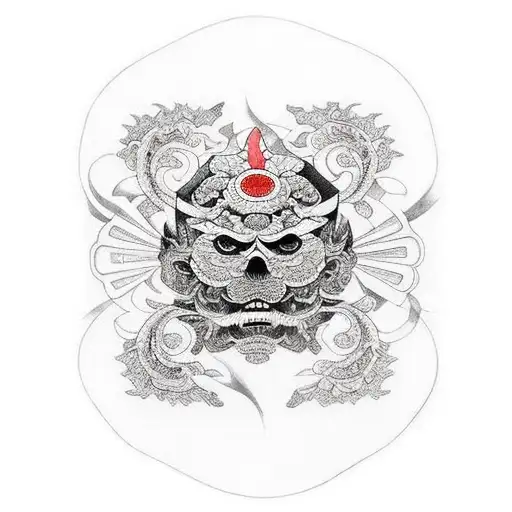 An Intricate Mechanical Design Incorporating The Faces Of Friends And Family