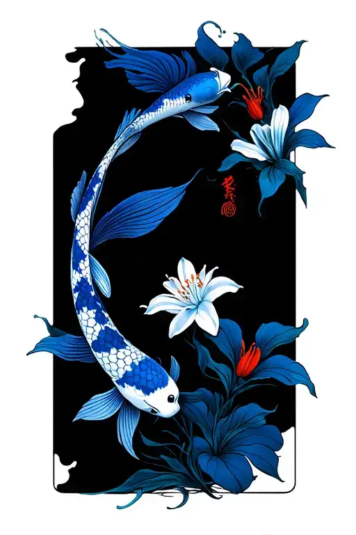 Koi And Tiger Lily