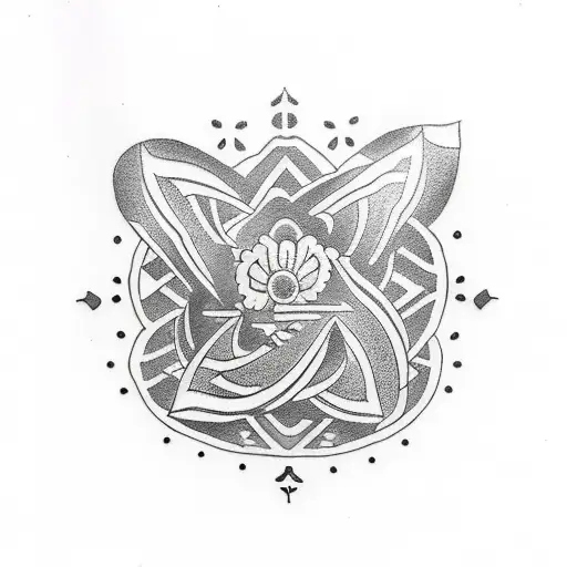 Traditional Style Tattoo Of A Shooting Star Passing Through A Dog Paw