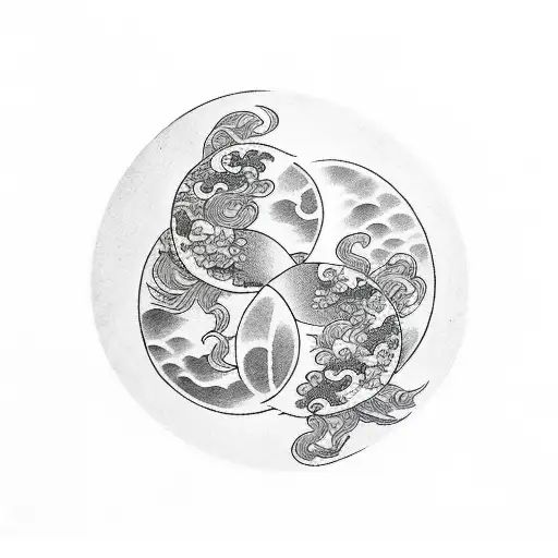 Numbers 1 And A 3 Resembling A Half Moon