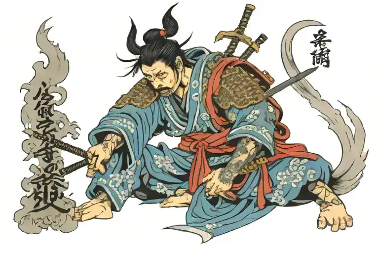 Praying Samurai Warrior