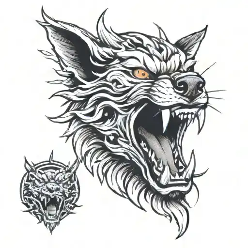 Screaming Wolf Head