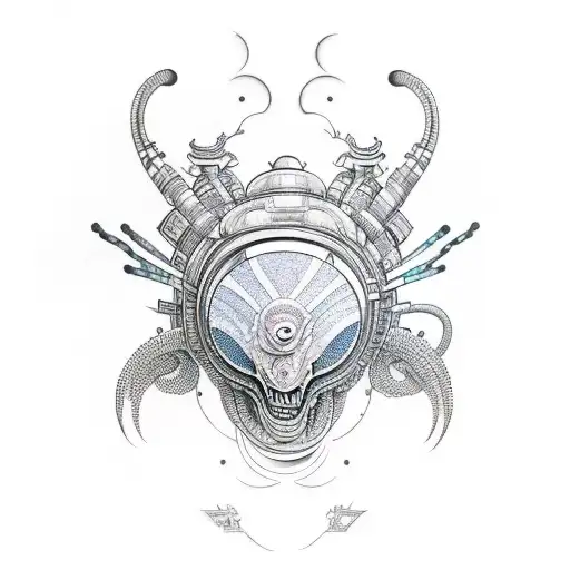 An Alien Creature Inspired By Sci-fi Movies