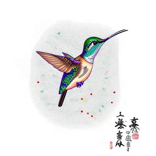 A Graceful Hummingbird Hovering Over A Coffee Plant