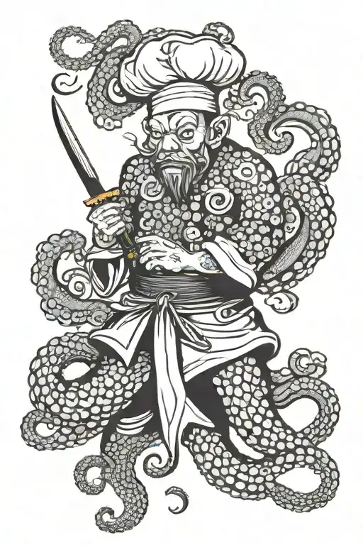 Octopus Chef With Knives