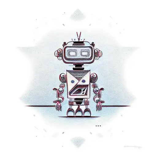 A Futuristic Robot Playing A Guitar