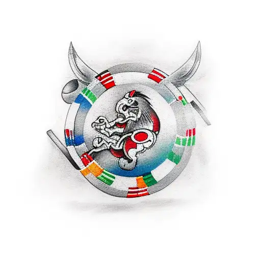 A Football Jersey With A Barbell And Music Notes As The Design