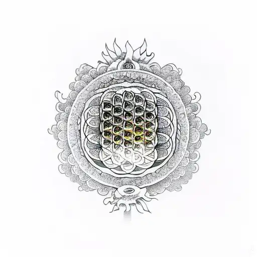 Flower Of Life With A Chinese Dragon