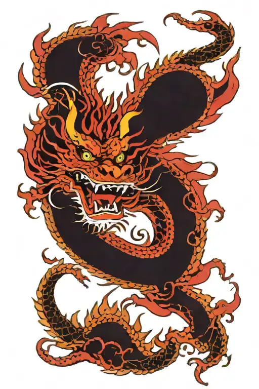 Red Japanese Dragon