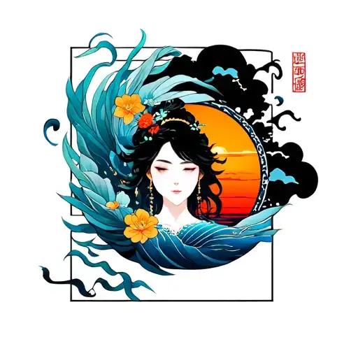 Sunset In The Background