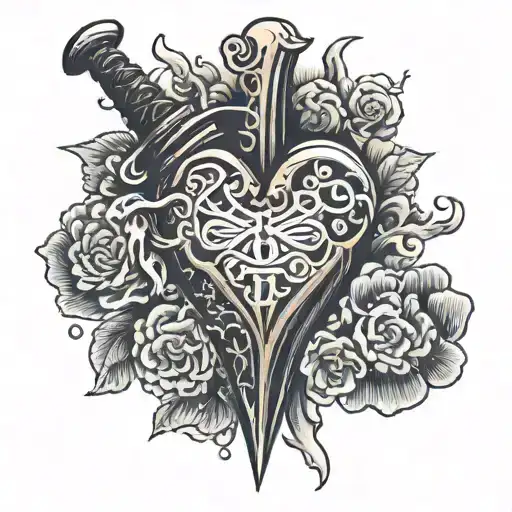 A Heart With A Dagger Stuck In It