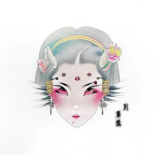 Girl With Black Hair And A Pink Wing