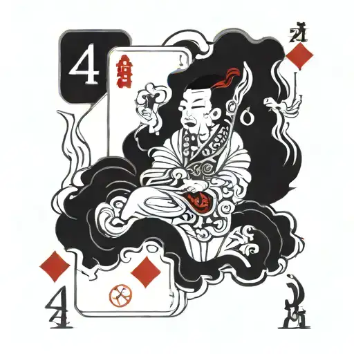 Playing Card Symbols For 4 People