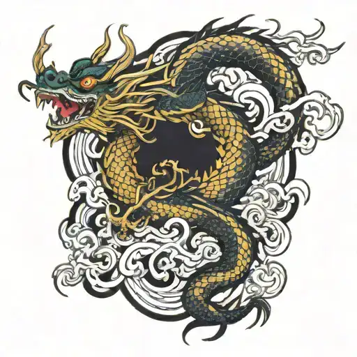 Dragon Dark Aura Surrounded