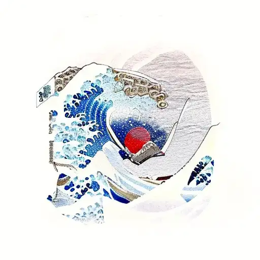 Surf Wave Hokusai Katana