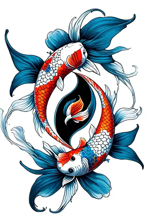 Yin And Yang Koi Fish