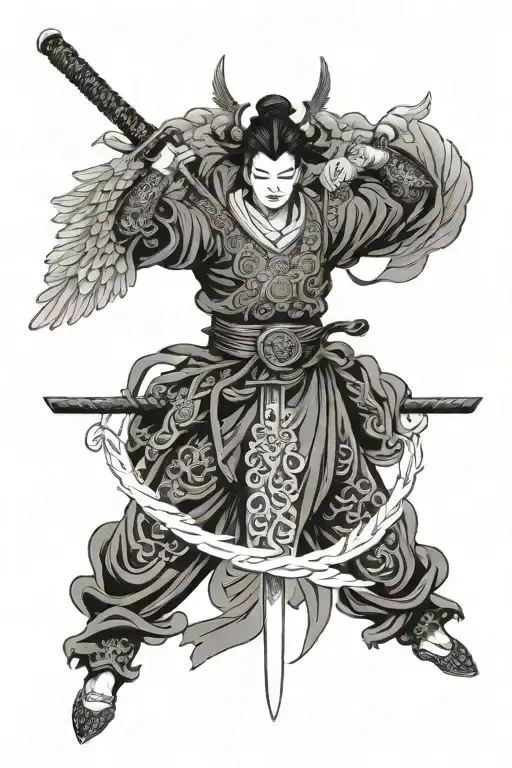 Arch Angel Holding A Sword