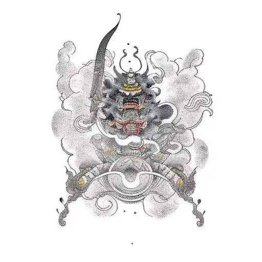 Sacura And Clouds On Background