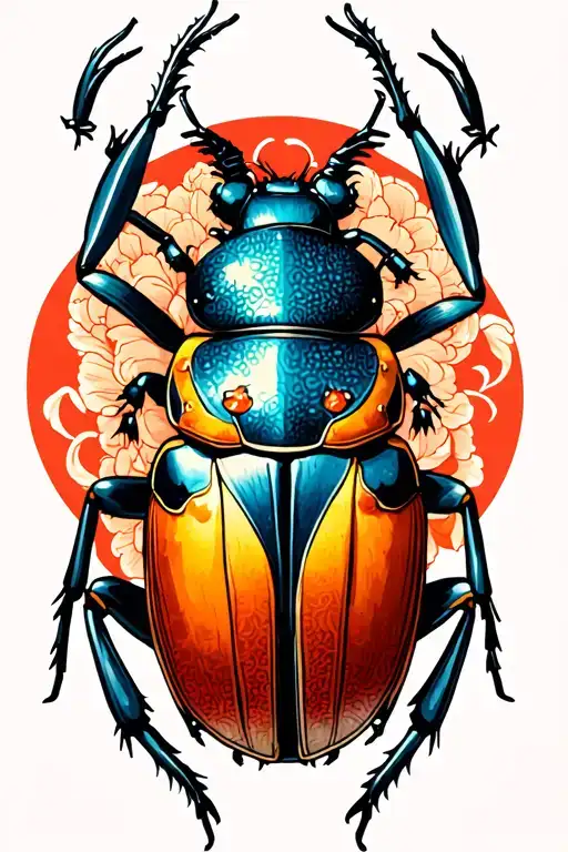 Beetle Wearing Samurai Armor