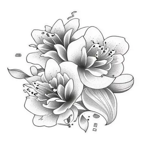 Lily And Rose Flowers