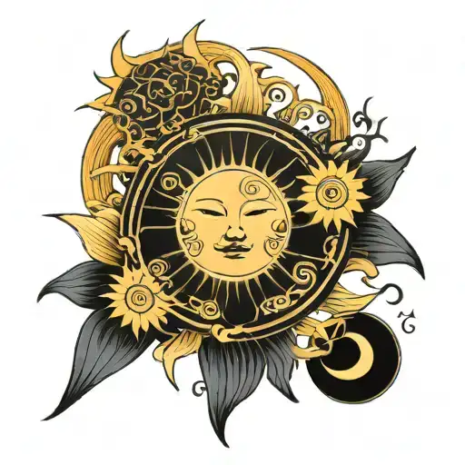 Moon And Sun Surrounded